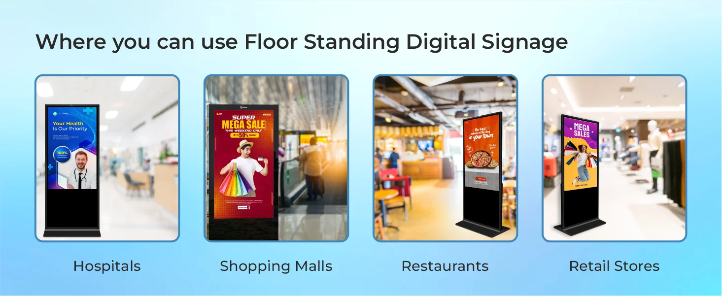 Floor Mount Non Touch Digital Signage A 02