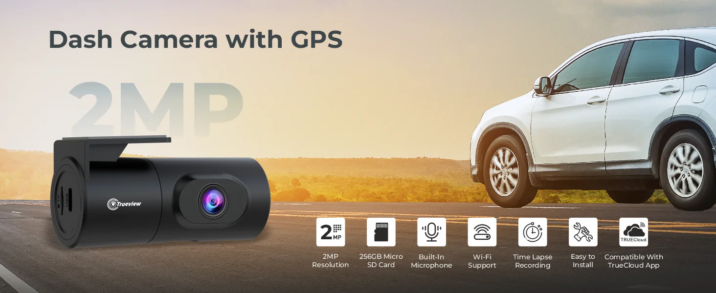 2MP Dash Camera with Built In GPS A 01