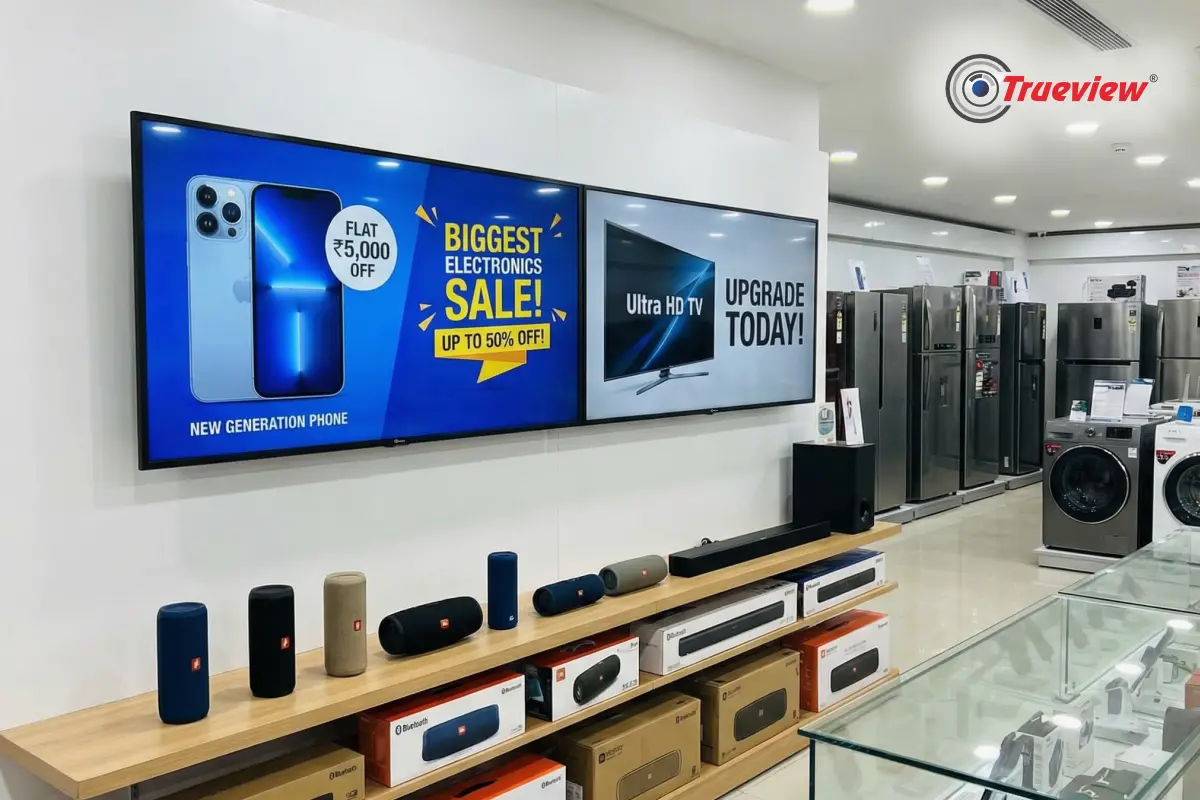CS2 Full-Collection Highlights for Electronics Retail in Kanpur – Trueview Signages Drive Cross-Selling and Browsing 1200x800 01